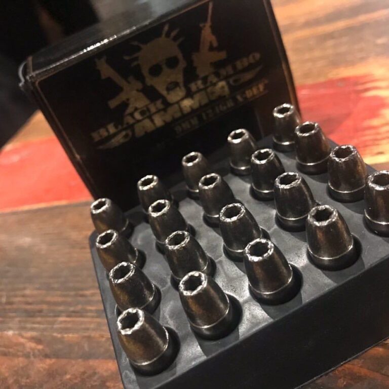 Black Rambo Ammo 9mm Hallow Point 124gr - GunsForSale